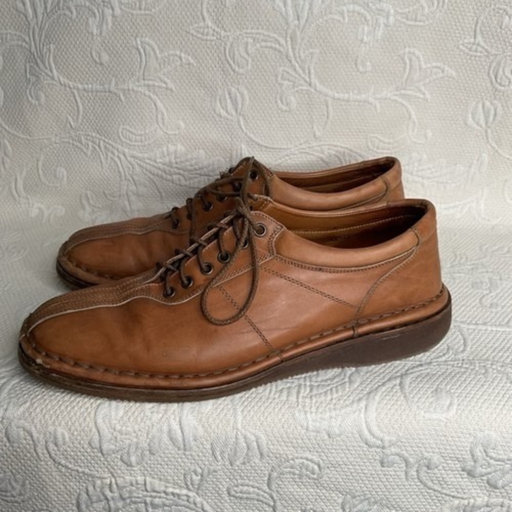 Allen Edmonds Torino Brown/Tan Lace Up Split Toe Oxford Shoe Men 10.5D USA